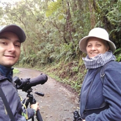Birding in Andes with Australian Custommer