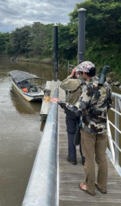 Cauca river at the docks in Sonso Wetlands
